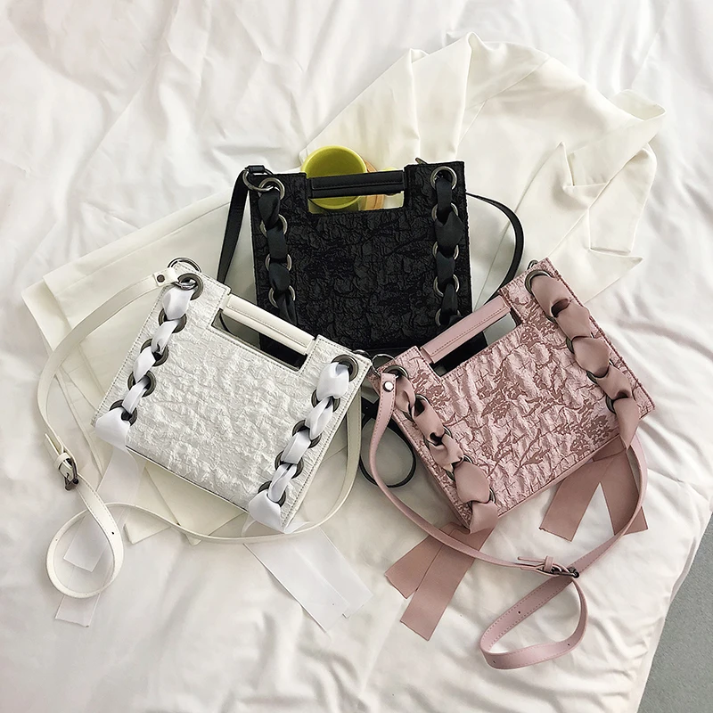 

2021 Summer Trendy Handbag Girls Luxury Scarf Hand Bags Females Fashion Purses