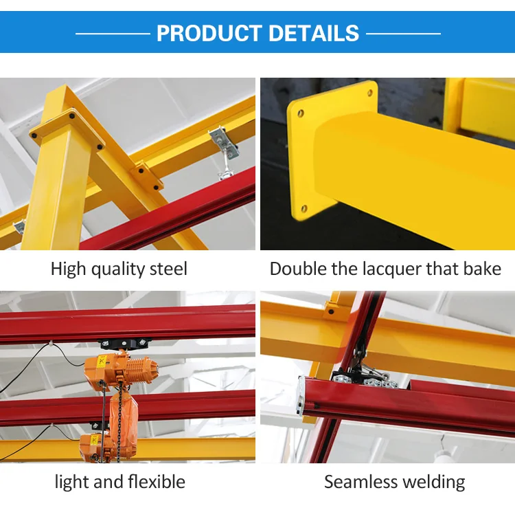 2tons flexible beam light rail kbk overhead crane lifting equipment
