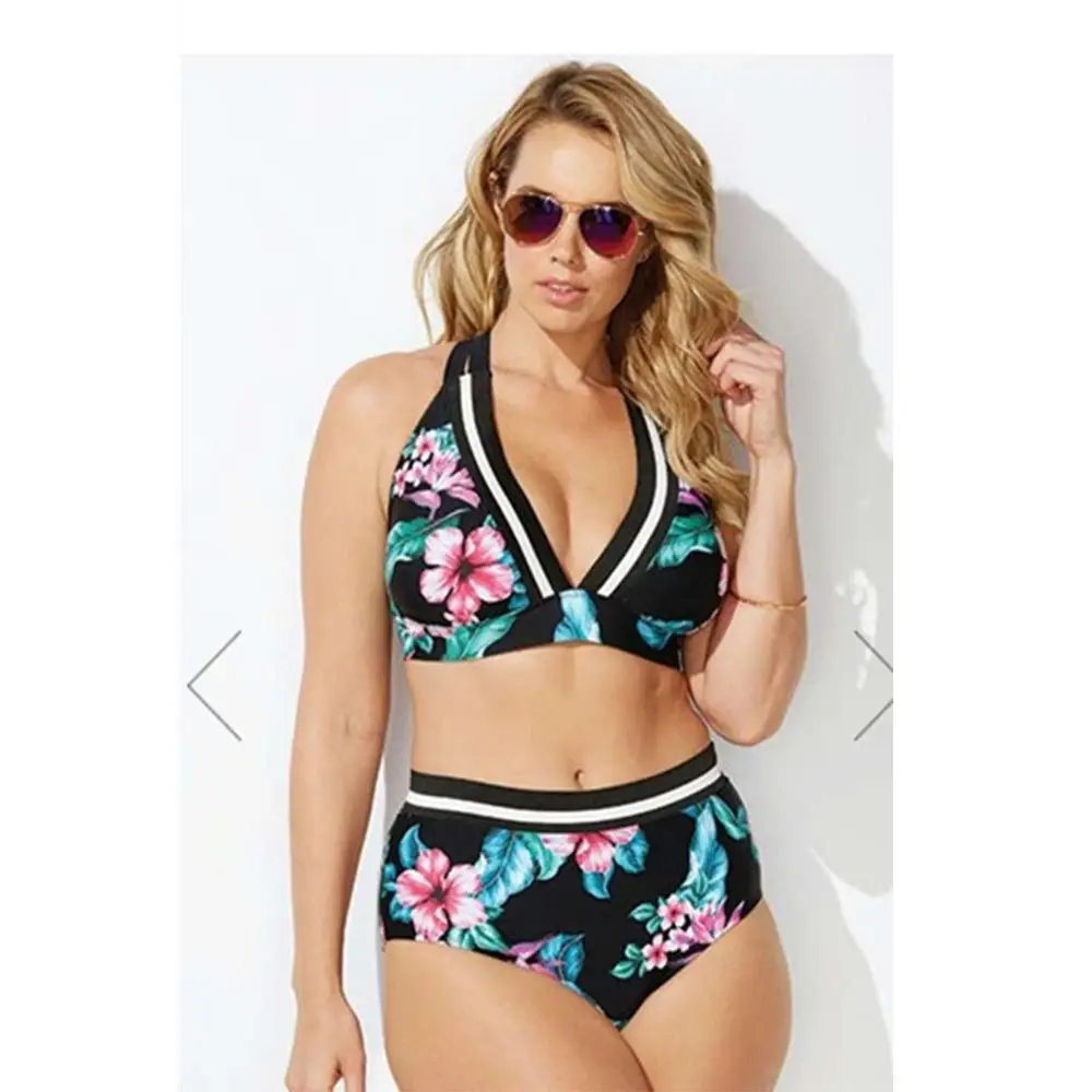 

Plus size swimsuit large size woman sports bikini ladies sexy swimsuit