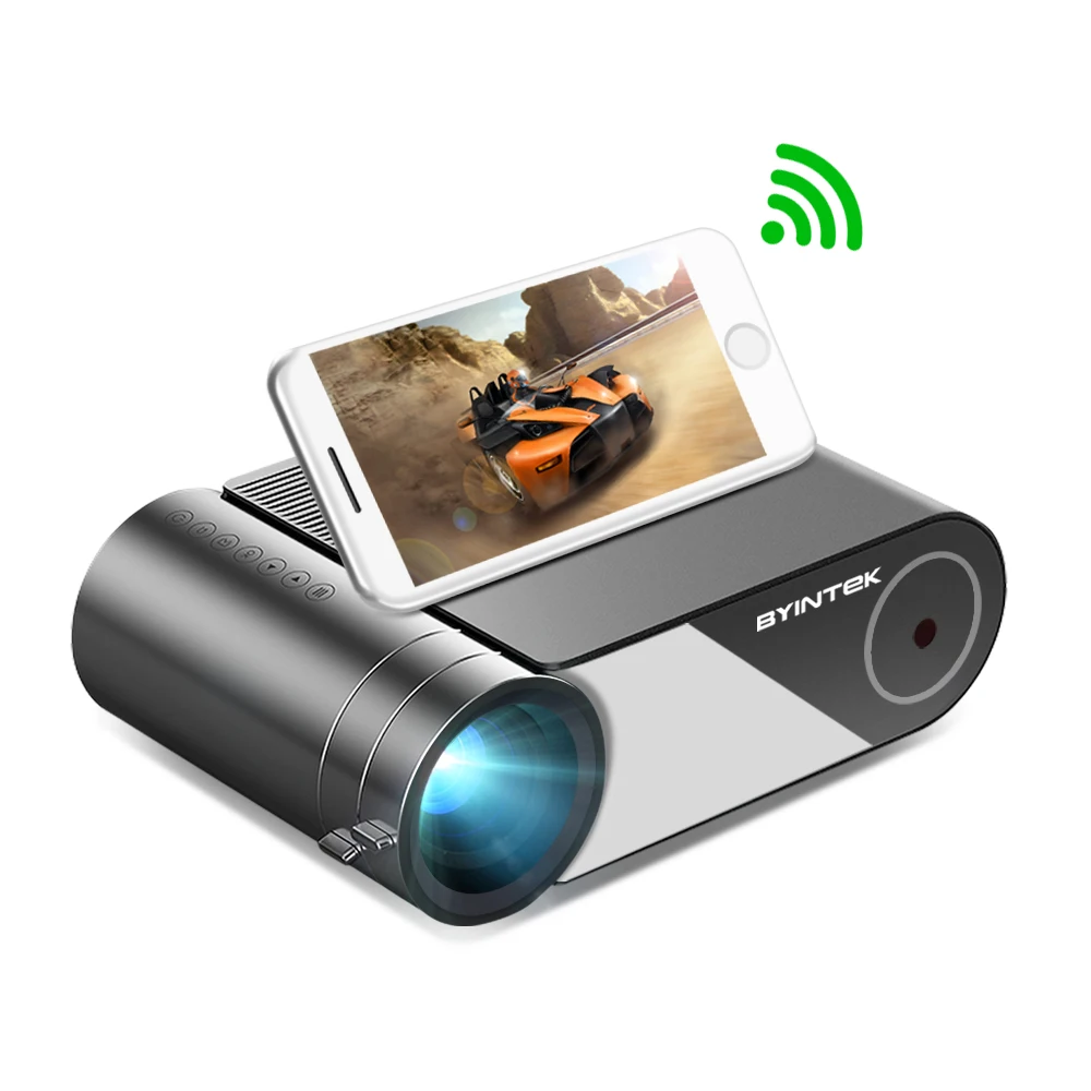 BYINTEK Factory Latest Model Smart Projector Home Office Projector Wireless Connect Phone