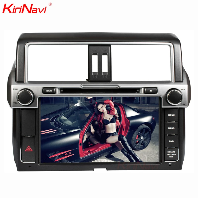 

KiriNavi android 9.0 8'' car entertainment system for Toyota Prado 2014 - 2017 with car gps navigation system dvd player WIFI 4G