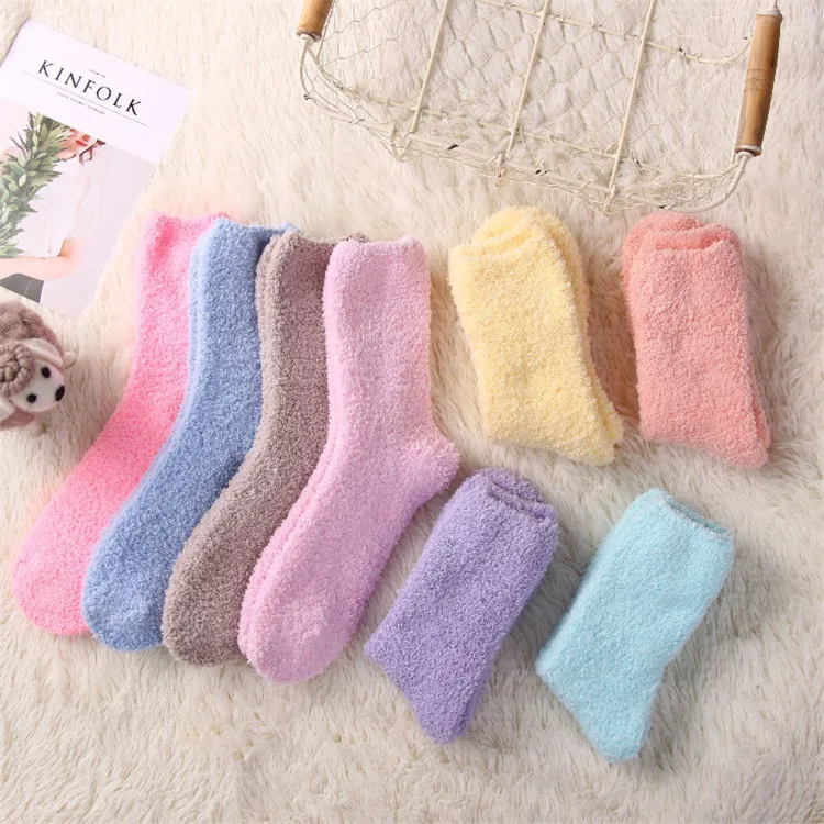 

Wholesale thermal fuzzy terry socks winter indoor women fluffy unisex cozy socks