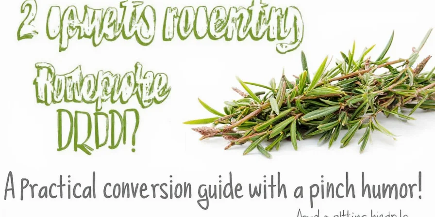 Freshly chopped rosemary next to a measuring spoon