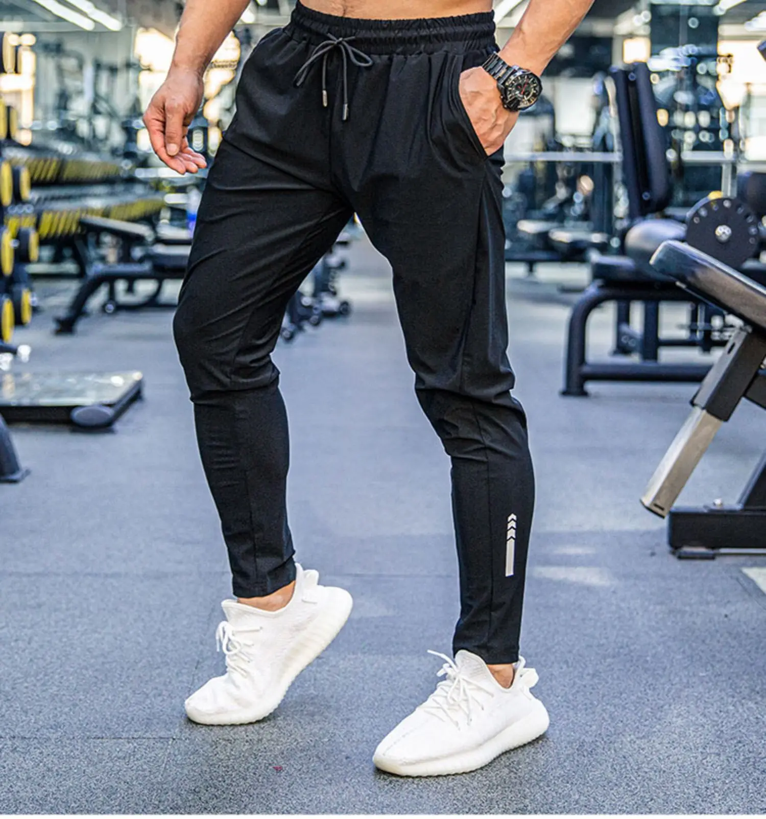 

Narrow foot slim pants made in China jogging pants fitness quality joggers