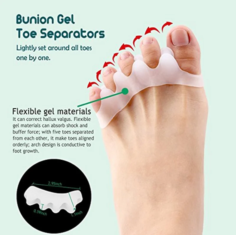 Bunion Corrector Toe Separators For Fast Pain Relief - Orthopedic Bunion  Toe Spacers Spreader To Correct Toes - Buy High Quality Bunion Corrector,Toe  Separators,Socks Big Pedicure Little Gel Foot Care Bamboo Sock