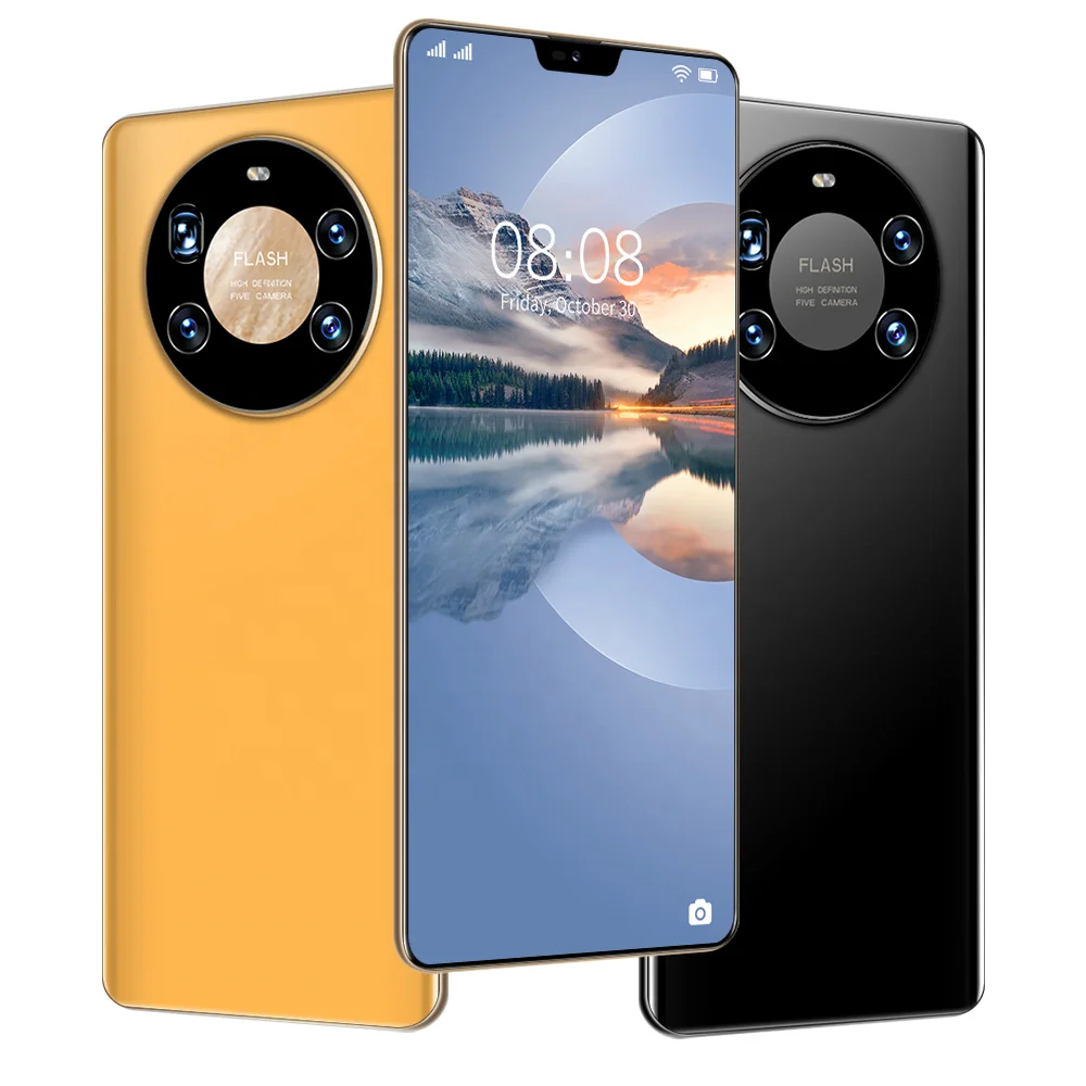 

Hot Selling Mate 40 Pro+ 12GB+512GB 7.3 Inch full Display Android 10.0 Mobile Cell Smart phone, Black yellow gray white