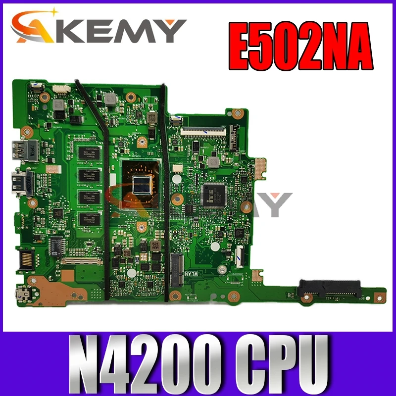 

Akemy E502NA Laptop motherboard for ASUS VivoBook E502NA (15 inch) E502N original mainboard 4GB-RAM Pentium N4200 CPU