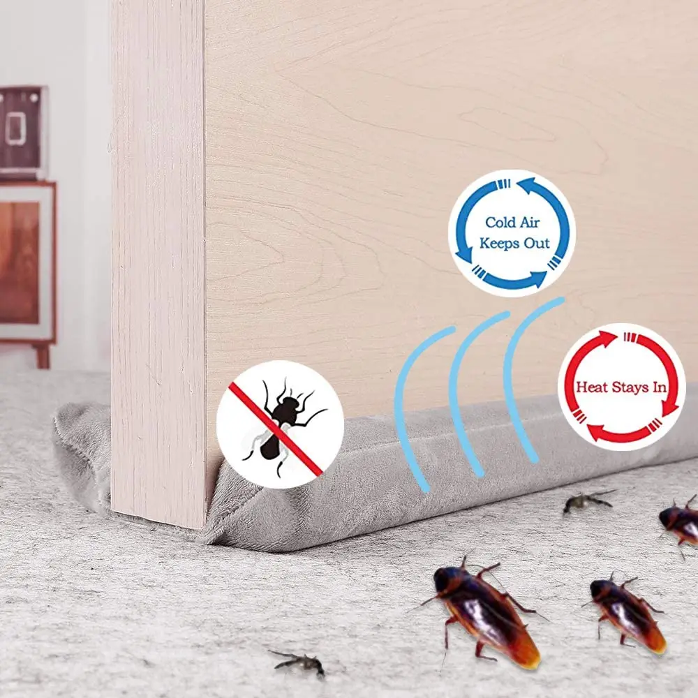 Adjustable Door Air Stopper Sweep Soundproof Guard Draft Stopper Under