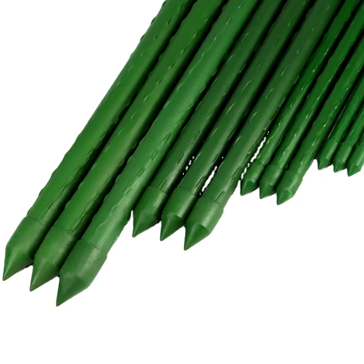 

16mm 210cm Pe Coated Garden Stakes Plant Stake Metal Garden Support, Green