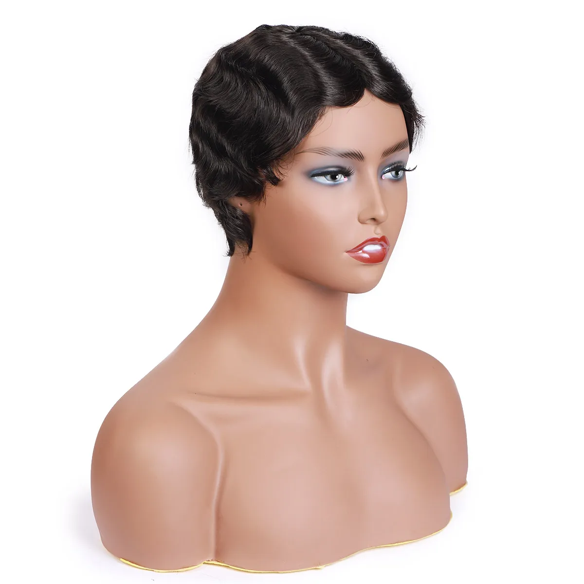 

Wavy Bob Headband Wigs with Headbands Attached Short Body Wave Headband Wig for Black Women Loose Wavy