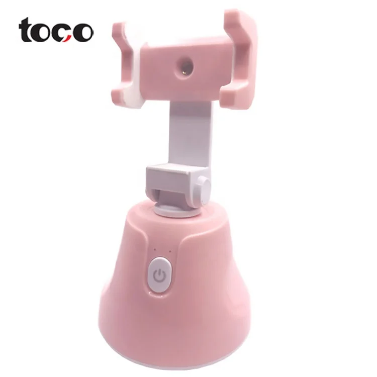 

toco Rotation Smart Auto Face Tracking Objest stick rotation smart shooting gimbal, Black white pink