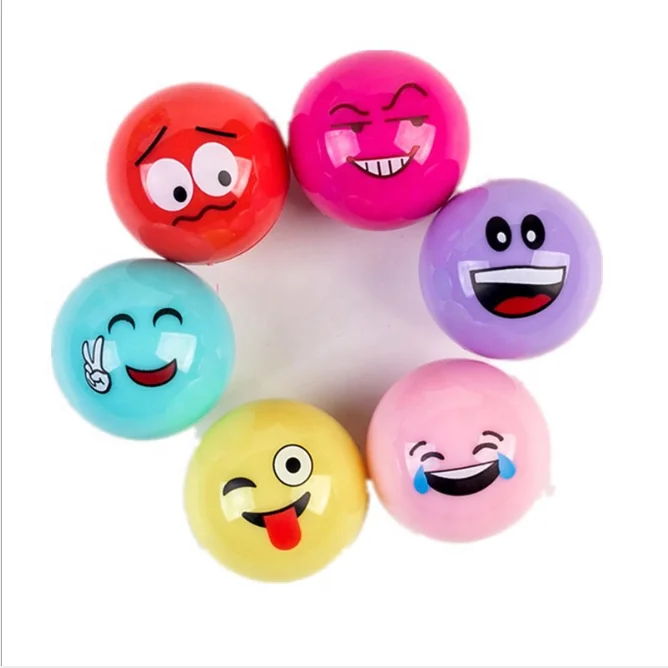 

Creative Packaging Moisturizing Cosmetic Organic Cute Vaselin TikTok Round Ball Shape Baby Lips Beeswax Vaseline Lip Balm, Yellow smiles