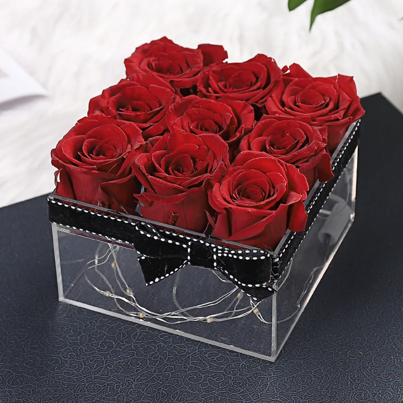 Best Selling 2020 Valentine's Gift Never Die Roses Clear Acrylic ...