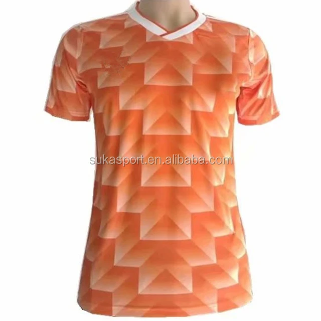 

1988 world cup jersey men adult Van Basten Netherlands retro football jersey soccer jersey, As the picture shows