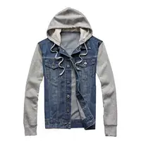 

Dropshipping Men's Denim Hoodie Men Jacket Jean Hip-hop Winter Fall Tops Coats