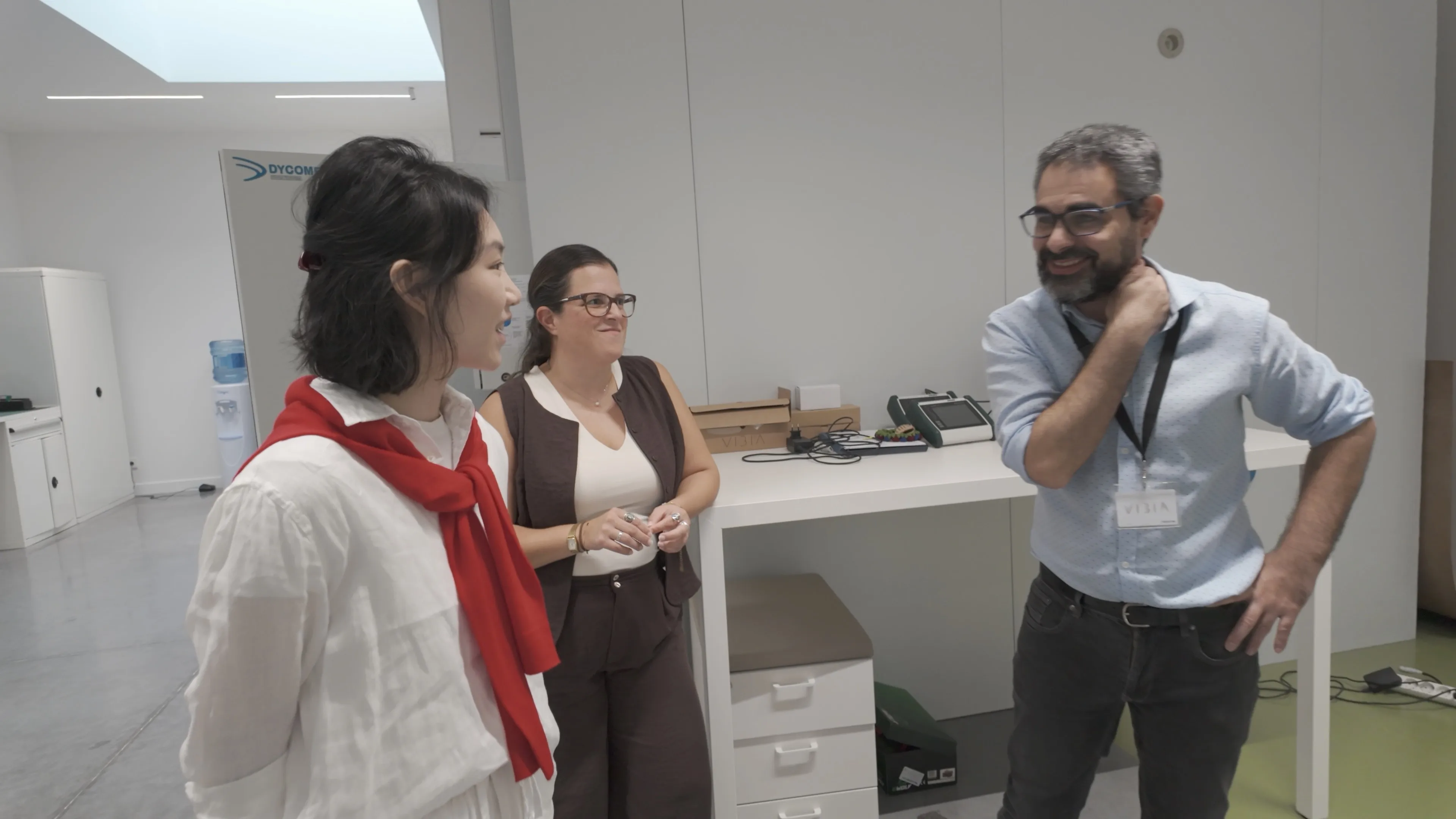 Technical discussion with the VIBIA team during the factory visit