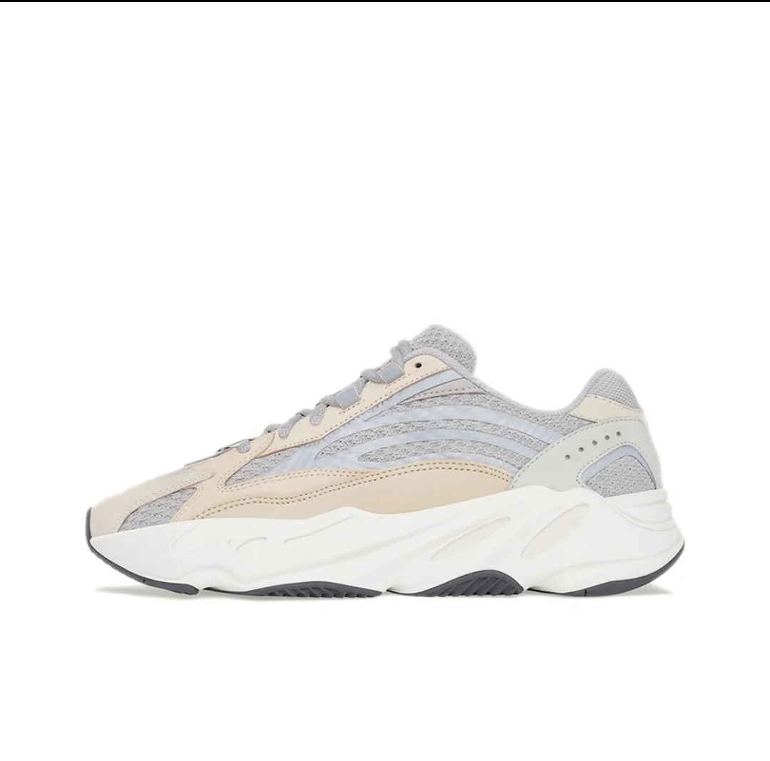 

Originals Yeezy700 V2 "Cream" Brown, Gray and White Cream, 2021 Summer Outdoor Men and Women Summer Stepping on Shit Feeling, Gray black and white