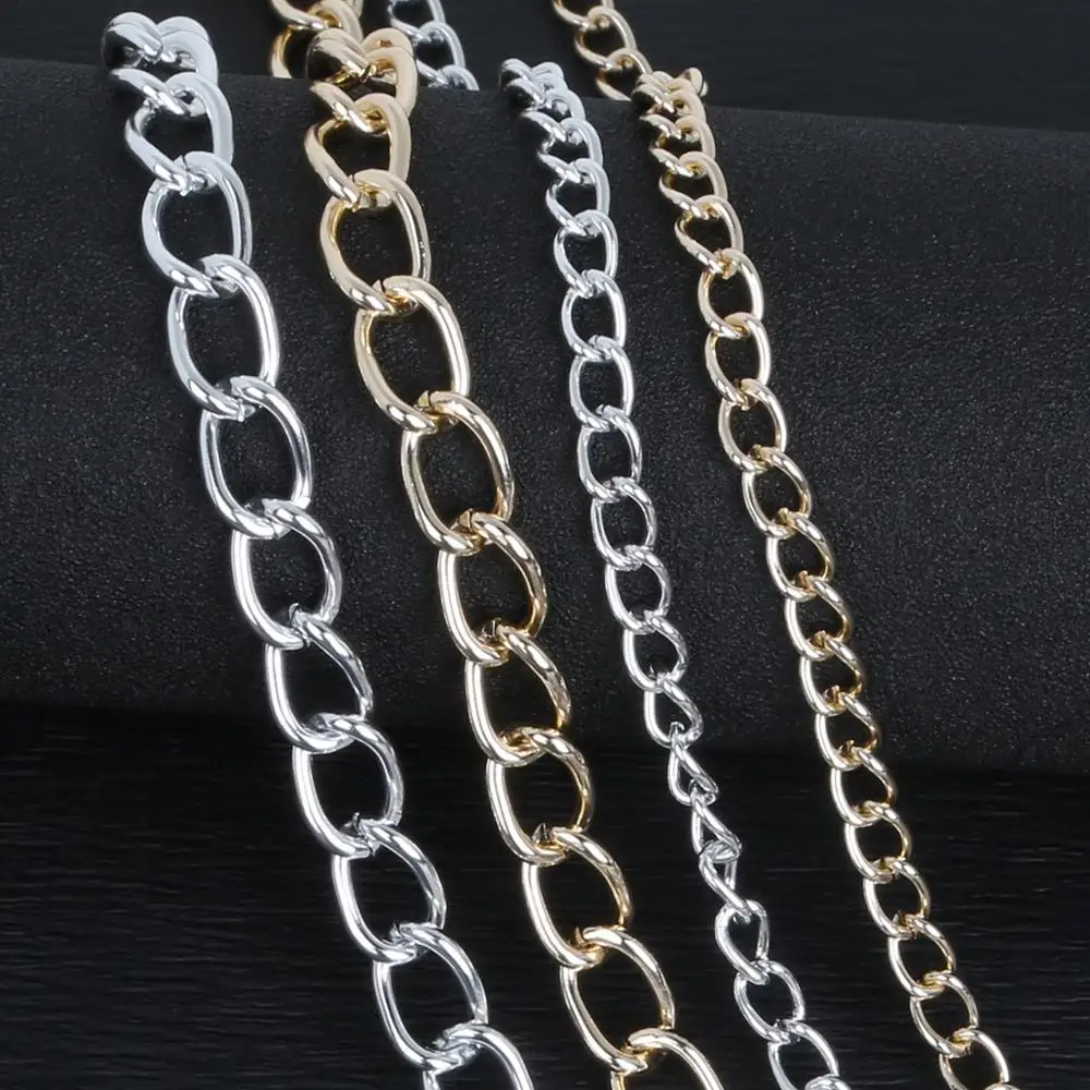 

Aluminum Chain Plated Silver/Light Gold, For fashion Necklaces Bracelet DIY Jewelry Findings & Craft Making
