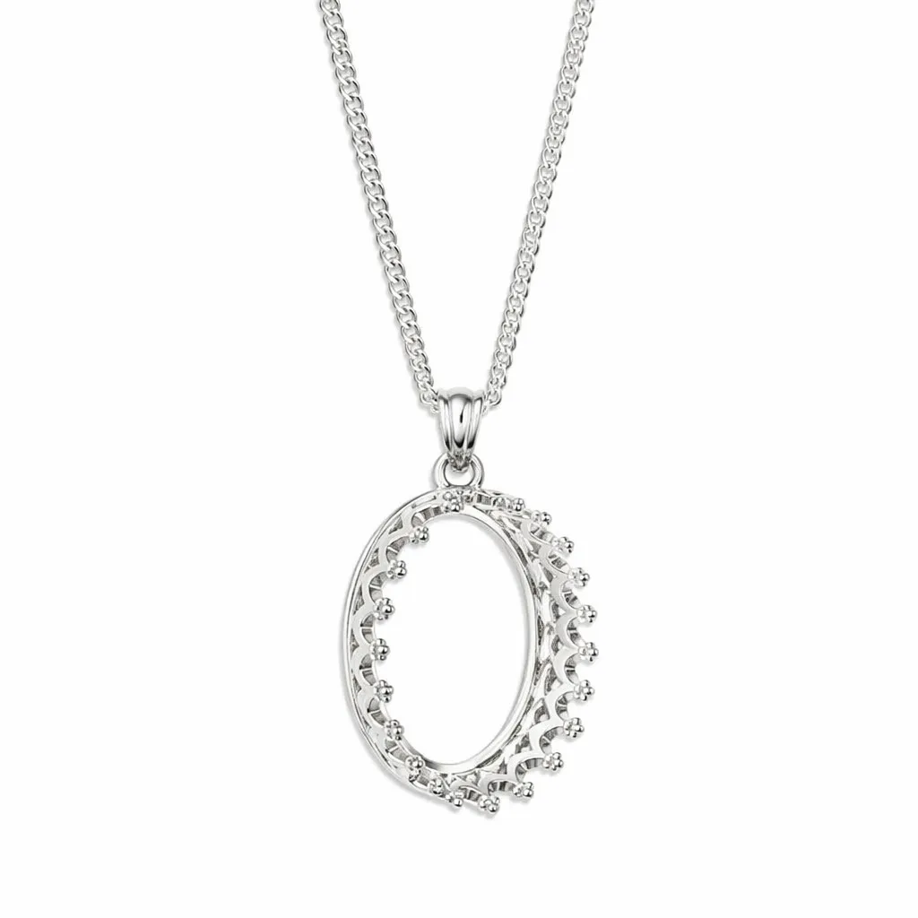 925 sterling silver pendant necklace on a white background