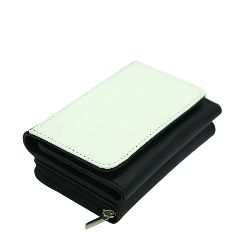 

Hot Selling Blank Pu Leather Sublimation Men Wallet separate, Black