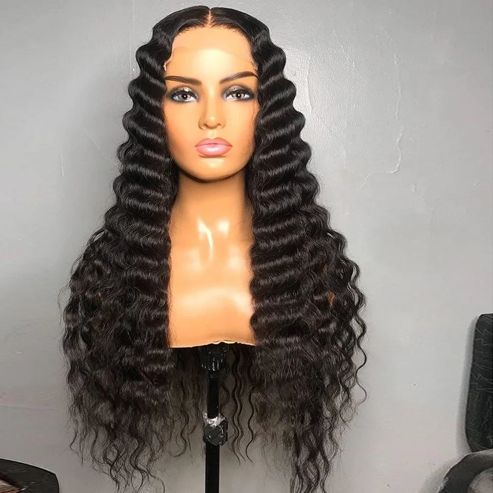 

Virgin Cuticle Aligned Hair Deep Wave 100% Brazilian Human Hair Lace Frontal Wigs with Baby Hair