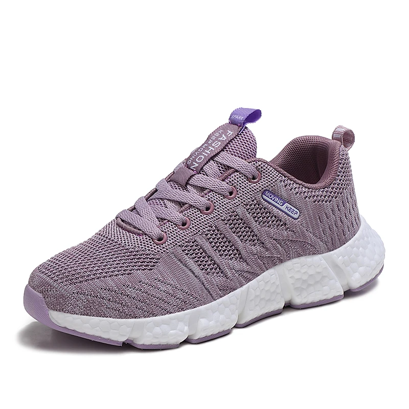 

Women Breathable Mesh Sport Sneakers Casual Walking Shoes, Black+purple/grey+pink/l.purple