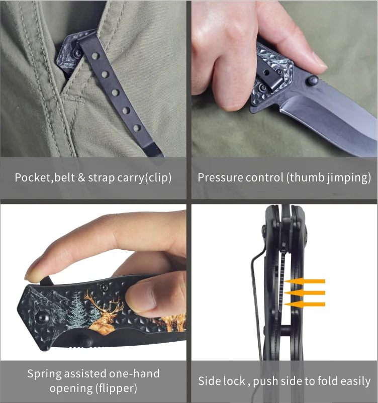 
EDC high quality multi function plastic handle survival outdoor hunting camping tactical folding pocket knife 