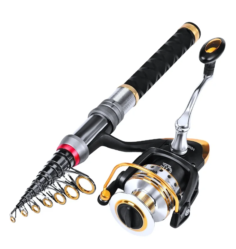 

Telescopic Fishing Rod Fishing Reel Set for Long-Range Carbon Sea Fishing Rod with Line
