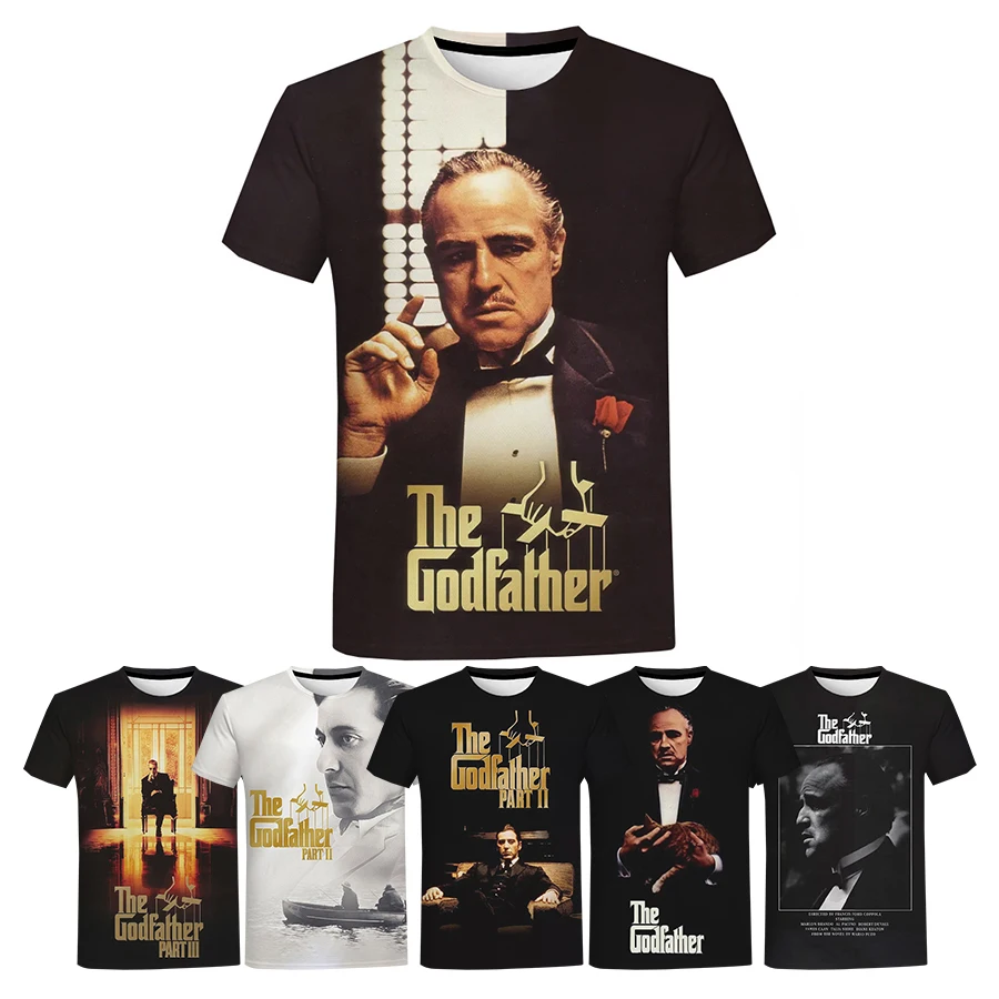 

The Godfather 3D Printed Shirt for Men 2020 Hot Movie 3D Printing Shirt From Men Summer Fashion Casual Short Sleeve Tops