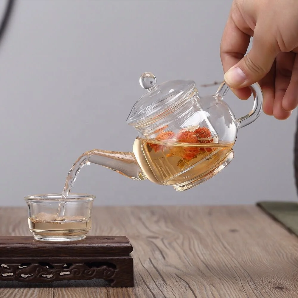 

Handmade Small Capacity Glass Tea Pot Teapot Clear Glass