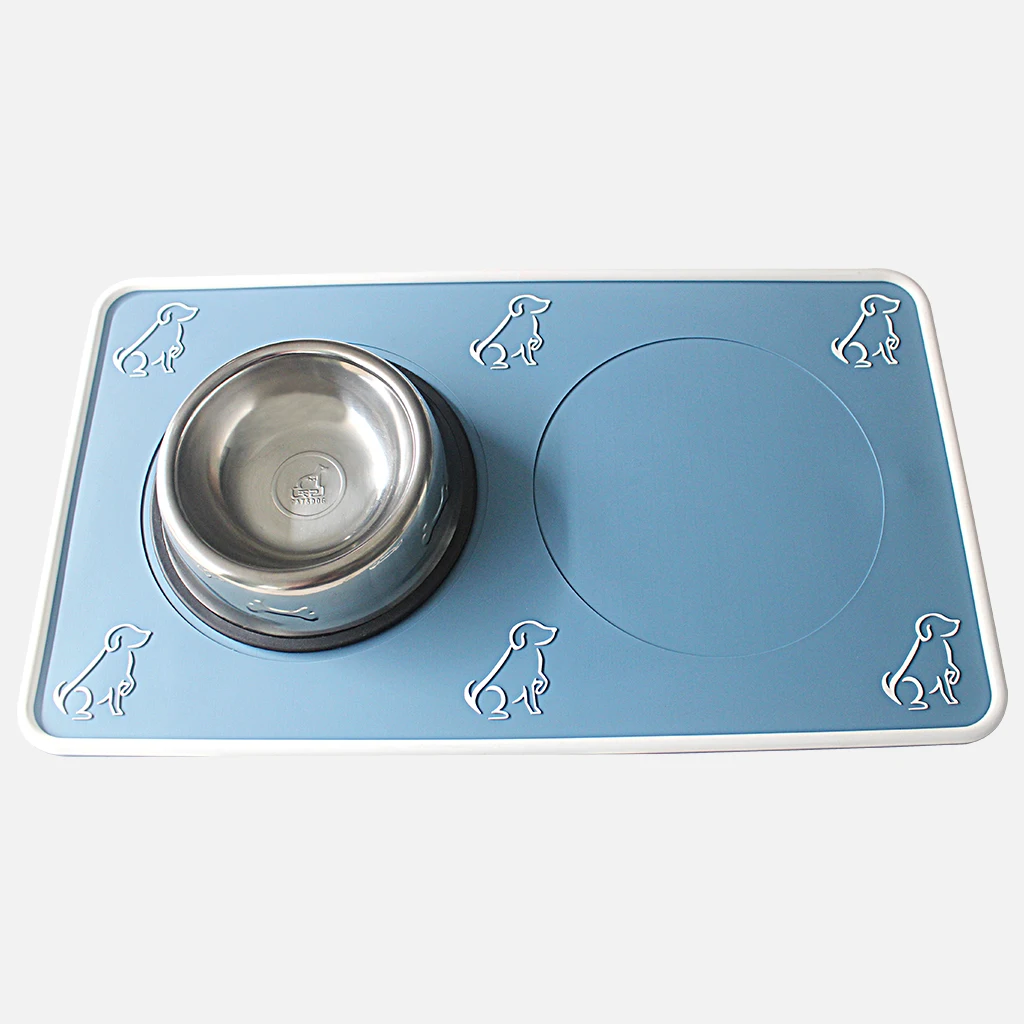 

2021 High Quality New Arrival Eco-friendly Waterproof Dog Floor Feeding Mat For Food, Any pantone color customized