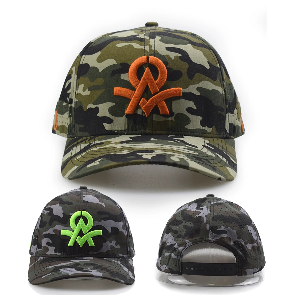 

5% OFF Wholesale custom military camo baseball caps desert camo 3d embossed embroidery patch logo baseball cap