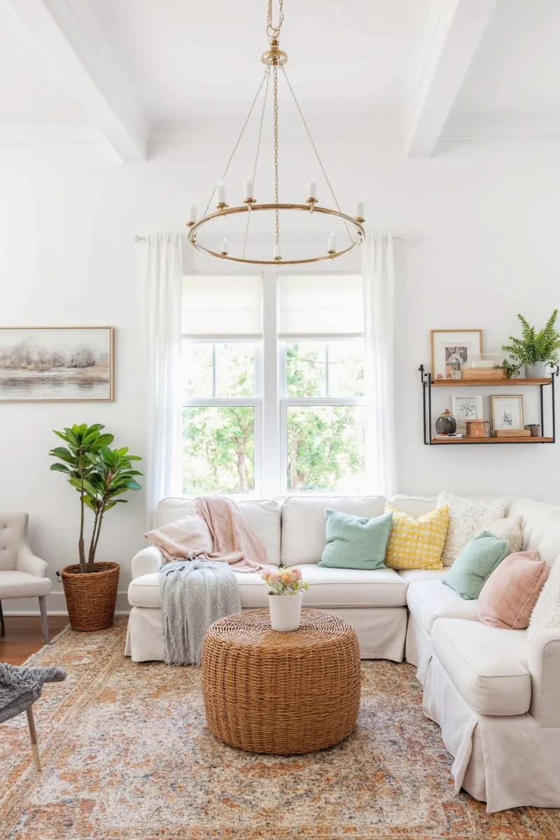 Multi-functional furniture setup with hidden storage
