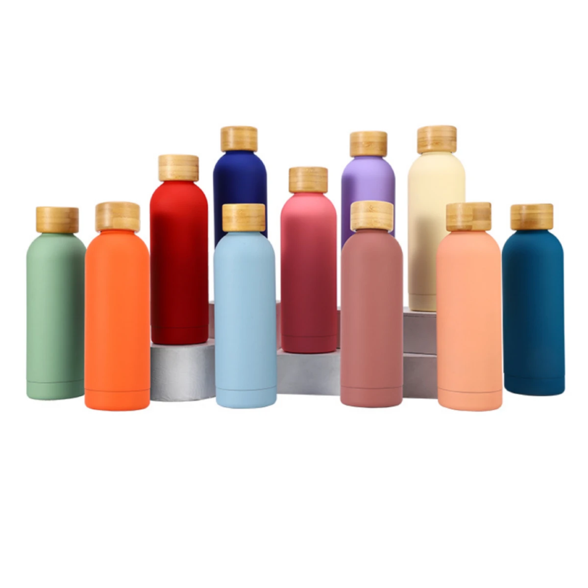 

BORGE Custom Color 500ml Vacuum Flask Stainless Steel Portable Thermos Bottle Outdoor Sports Water Bottle With Bamboo Lid