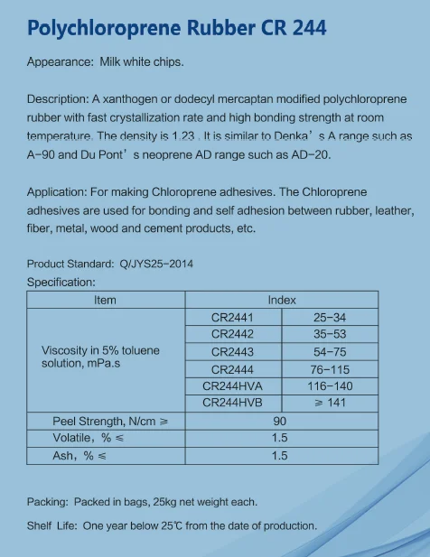 
Chloroprene Rubber CR244 