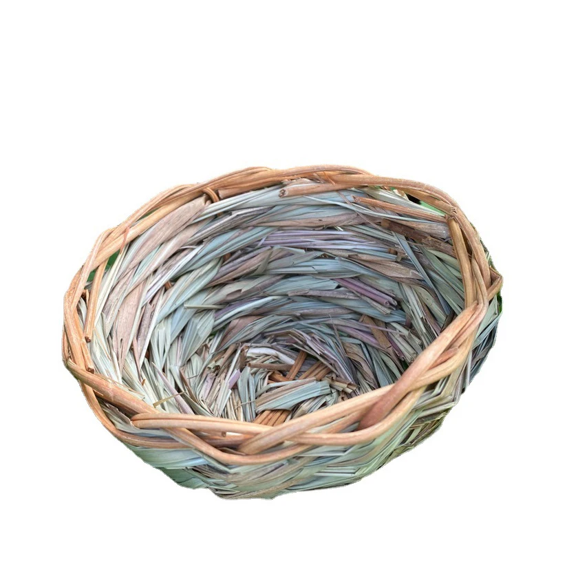 

HY Handmade Straw Rope Weaving House Gardening Decorative Animal Room Thrush Bird Outdoor Bird Nest