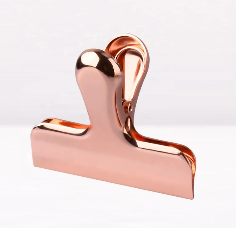 

Golden Stainless Steel Air Tight Chip Bag Clips, Gold/rose gold