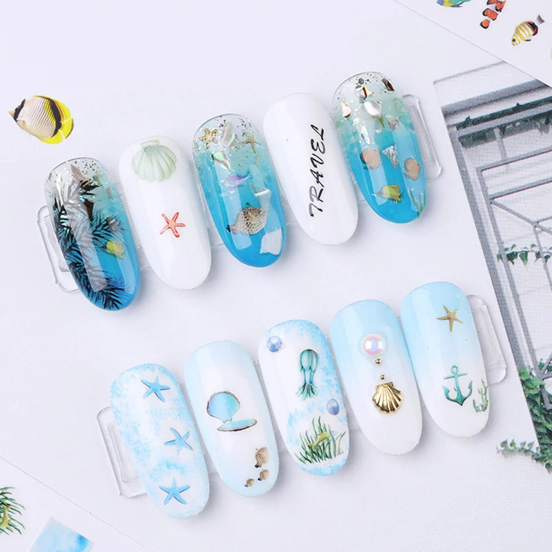

Popualr Ocean Sea Shell Star Fish Summer Nail Art Stickers Decal