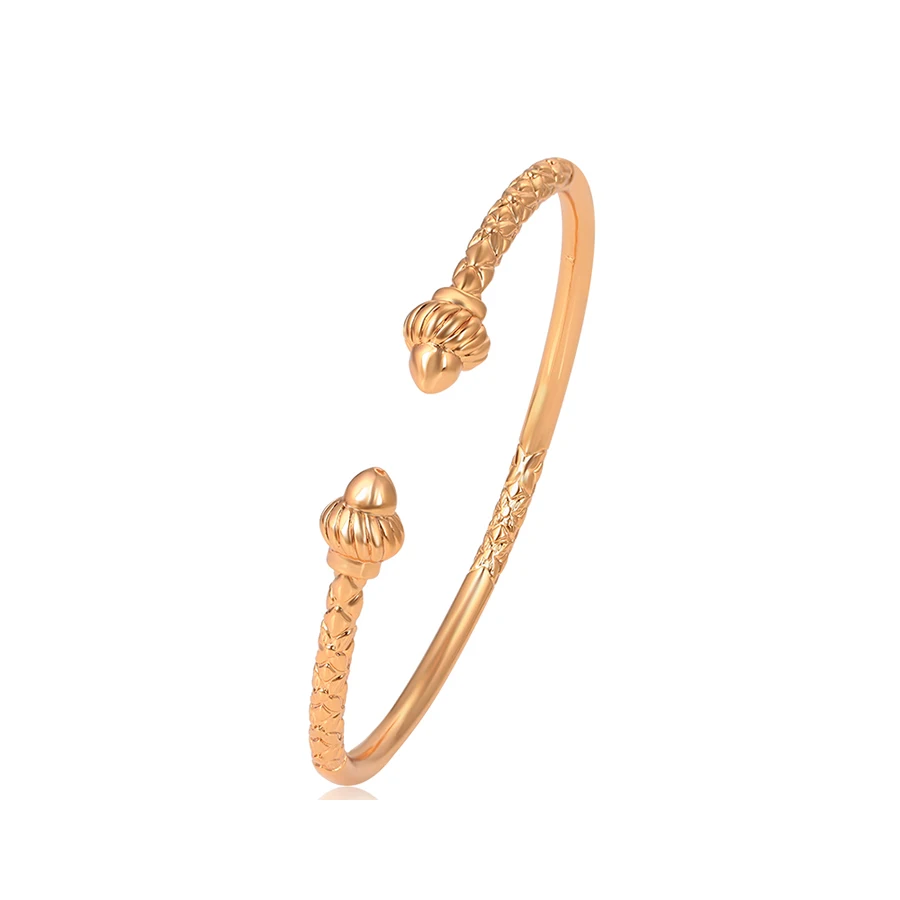 

52489 xuping jewelry bangle 18k gold color environmental open cuff copper bangle, 18 k gold plated