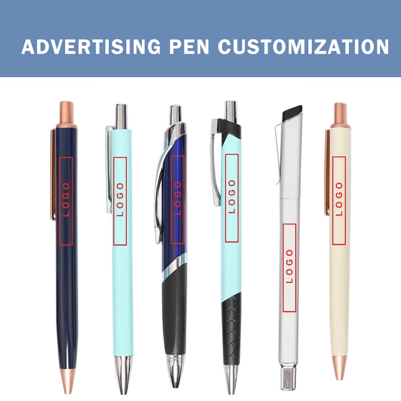 
Luxury Promotional With Logo Customized Advertising Ballpoint Pen Engraving Personalized Gift plastic metal Ball Pen 