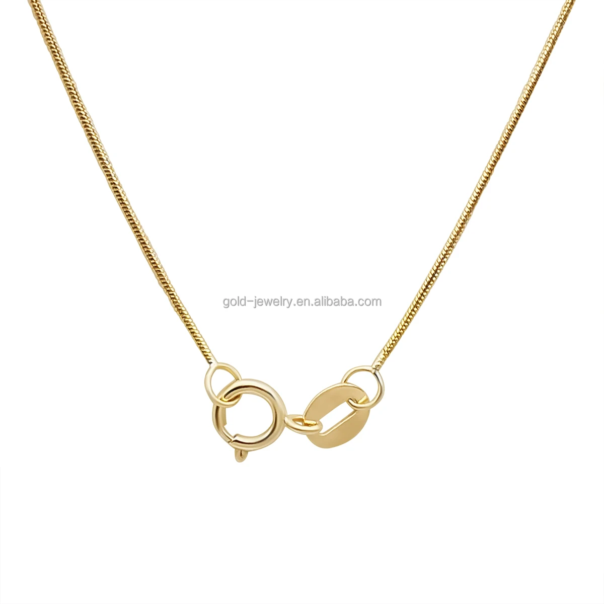 

New Arrivals 18k Pure Gold Jewelry Chain Necklace Real Yellow Gold Snake Chain Wholesale Chinese Gold