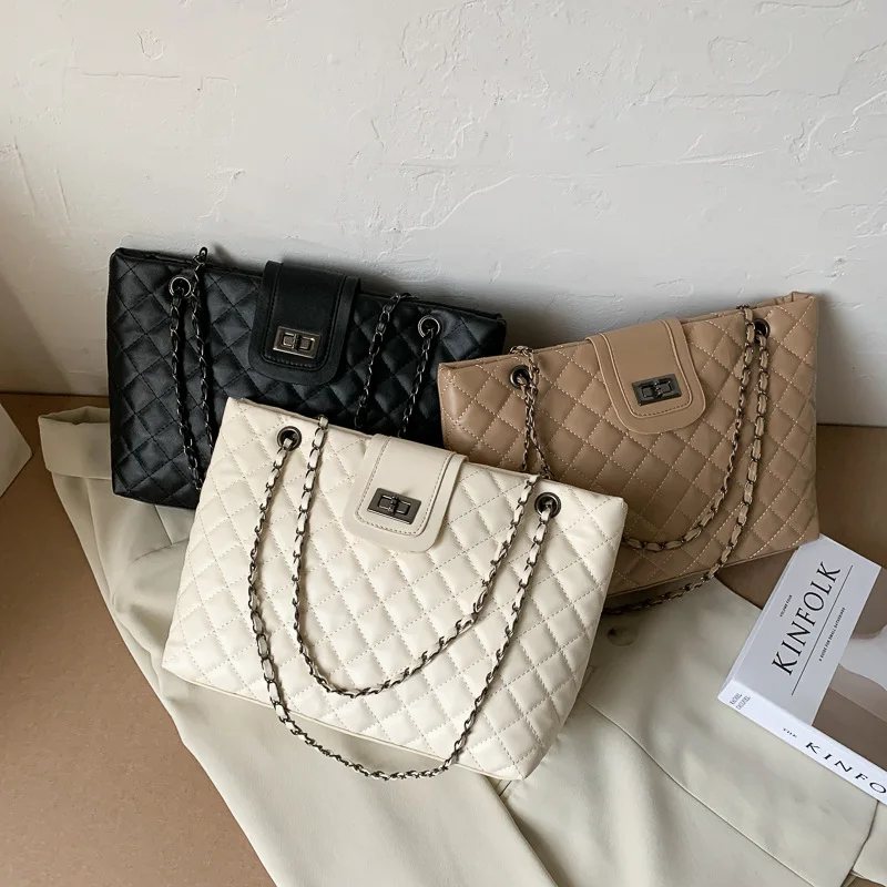 

large-capacity women's bag 2020 new trendy fashion all-match chain shoulder messenger bag net red tote bag purse and handbags, Picture