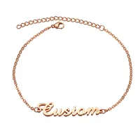 

Aimeishi popular couple best gifts DIY engraved name plate custom charm bracelet