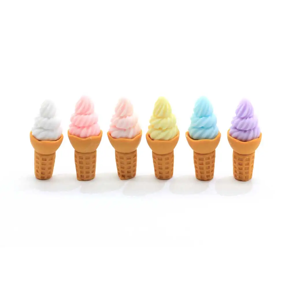 

Resin Craft Supplies 3D Cartoon Ice-Cream Miniature For Embellishments Decoration Crafts Scrapbooking Accessories Slime Charms