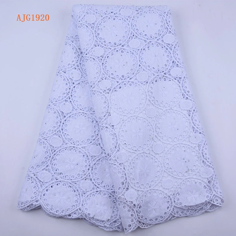 

Guipure Embroidery Lace Fabric Chemical Cord Lace For Textile Fabric White Latest African Laces 2020 High Quality 1920