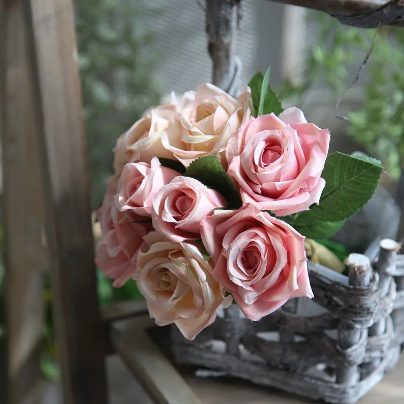 

wholesale Good Quality Colorful nature touch rose flower ornaments woman gift artificial flowers for wedding party home decor