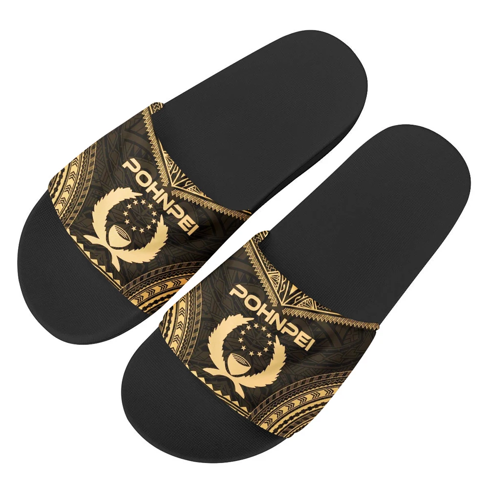 

High Quality Gold Pohnpei Tribal Design Flip Flop Girl Hot Selling Flip Flops Manufacturers Wholesale Custom Flip Flops, Customized color