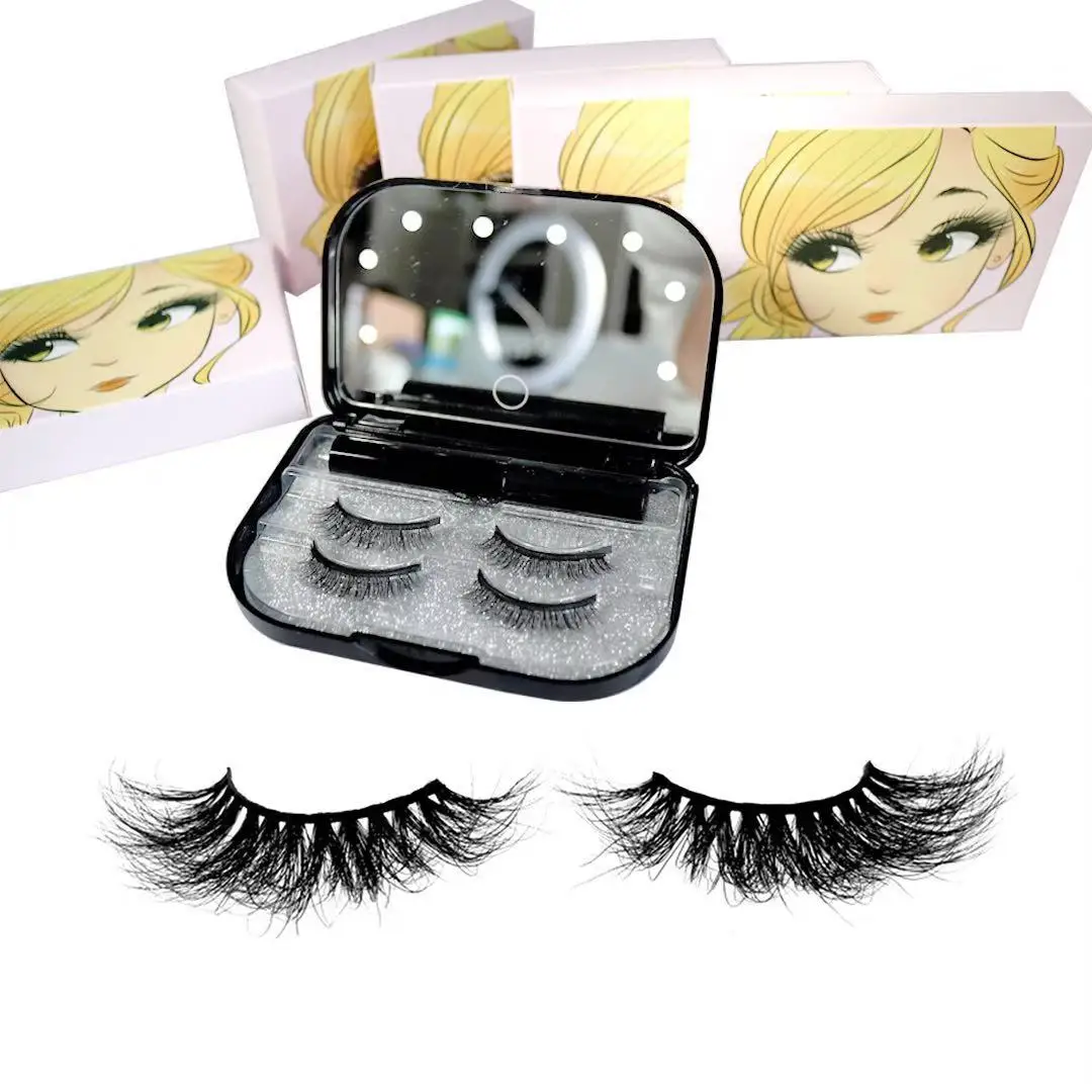 

false eyelashes 100% Real Mink Fur Lashes lashes3d wholesale vendor 25mm mink eyelashes with Customize Box