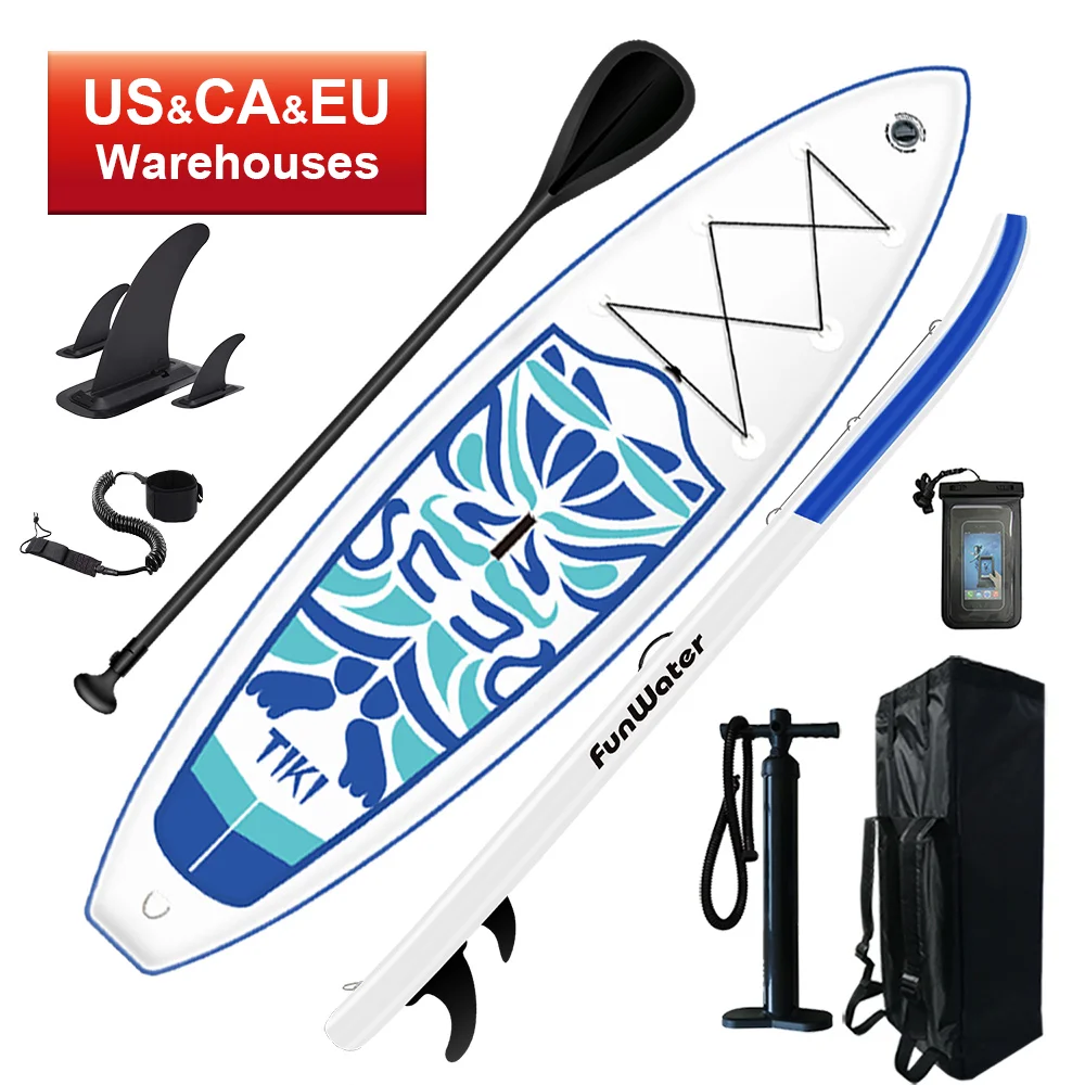 

FUNWATER Dropshipping inflatable board paddle sup surf board china surfboard standup paddle board paddleboard sup sub water, Blue and pink