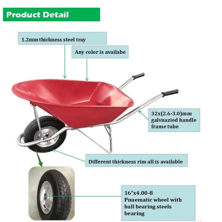 Builder's Wheelbarrow For Fiji And New Zealand Market Durable Hot